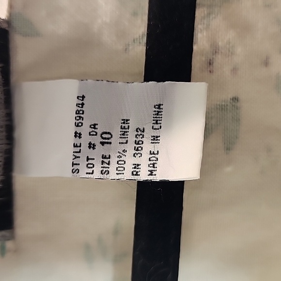 Stonebridge Size 10 100% Linen Off White Button Up Blouse Vintage - Picture 6 of 7